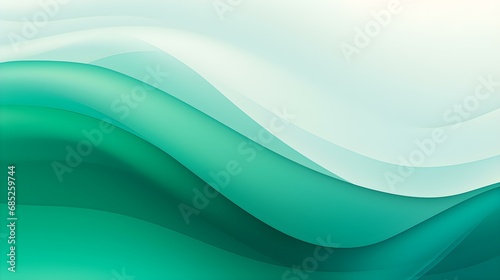 Gradient Background in emerald and white Colors. Elegant Display Wallpaper with soft Waves