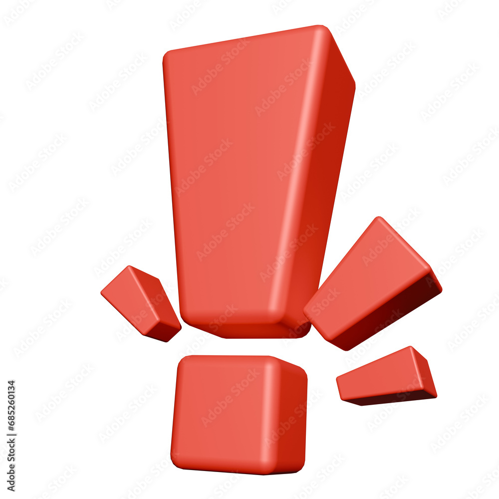 3d red exclamation mark PNG 3d red exclamation mark PNG