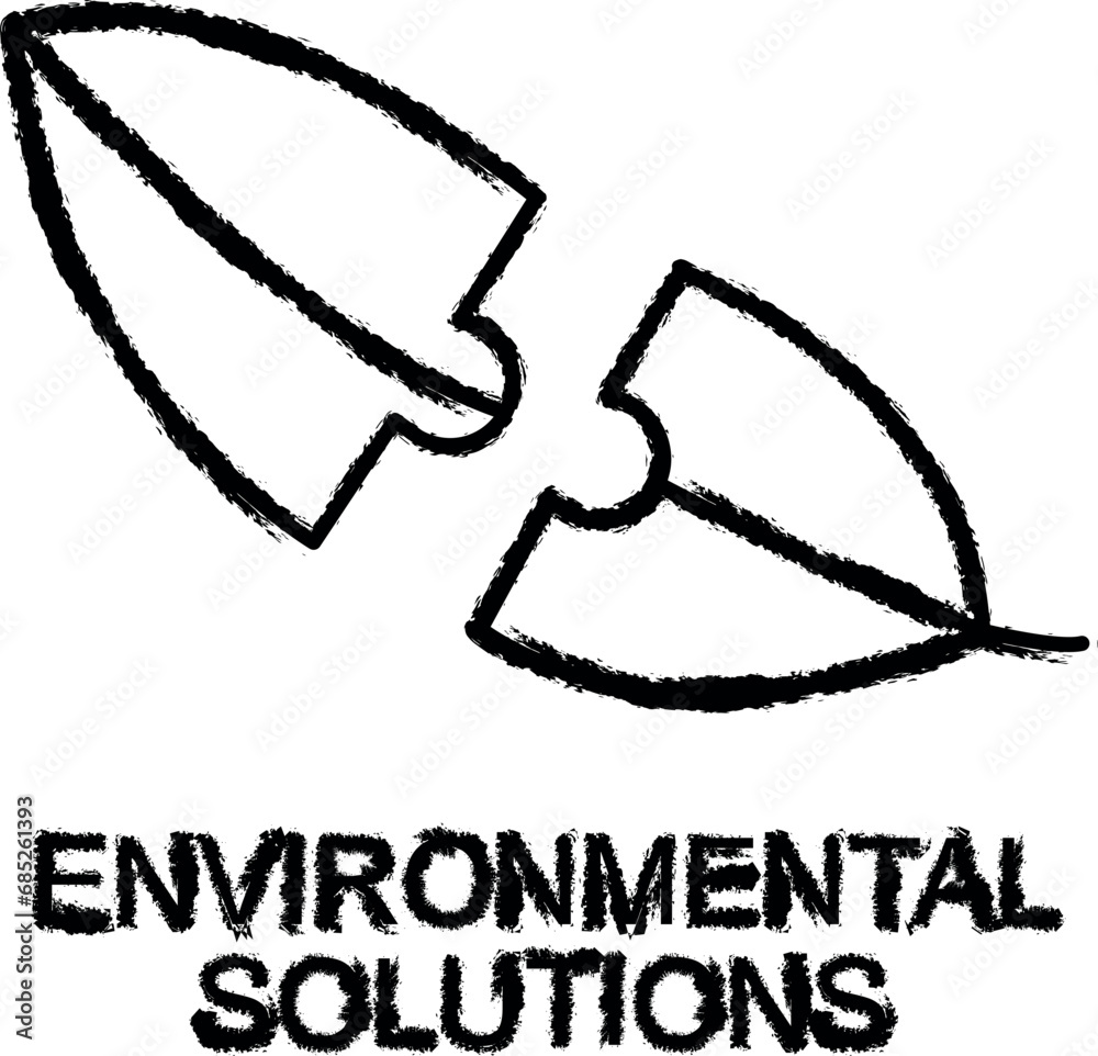 environment solutions outline icon grunge style vector environment solutions outline icon grunge style vector