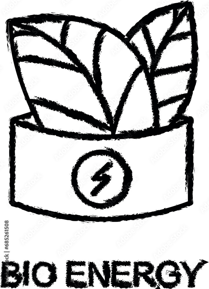 bio energy outline icon grunge style vector bio energy outline icon grunge style vector