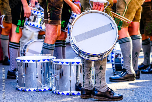 typical music instrument of a bavarian brass band photo