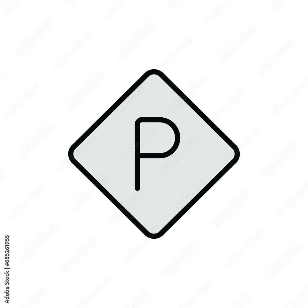 Parking icon design with white background stock illustration Parking icon design with white background stock illustration