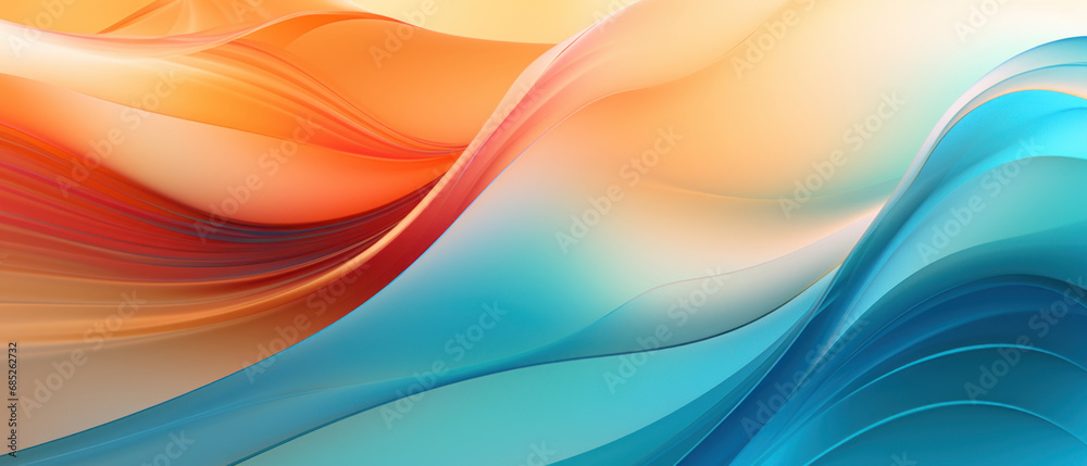 Vibrant glassmorphic abstract with flowing waves.