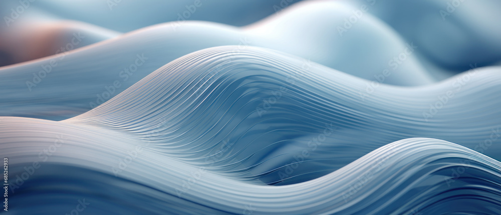 Intricate close-up of a 3D wave.