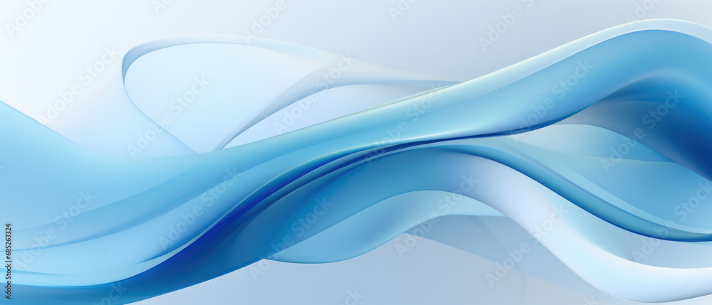 Dynamic blue wave pattern with undulating lines.