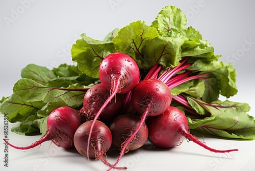 A photo of Beetroot on white background Generative AI