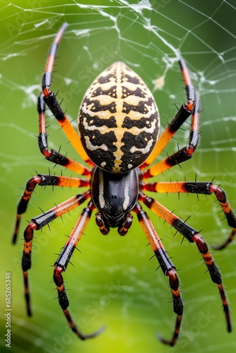 large laglaise weaver spider in the garden