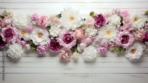 roses and flowers on white wooden table © dreambigger