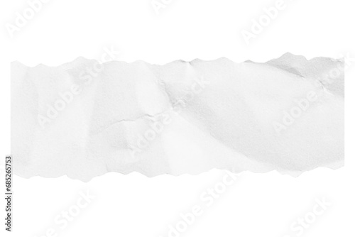 white torn paper isolated on transparent background photo