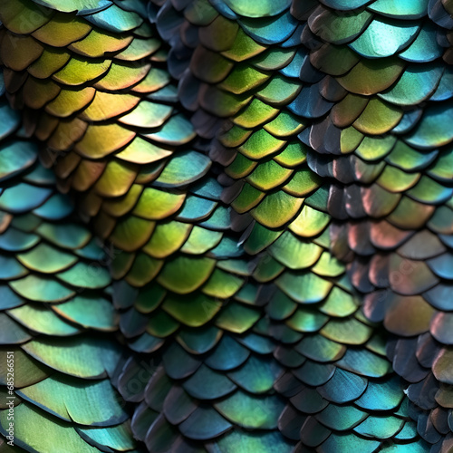 Beautiful texture. Yellow, Blue, Green color. Seamless pattern. Snake Scales. snakeskin. scale. dragon. lizard