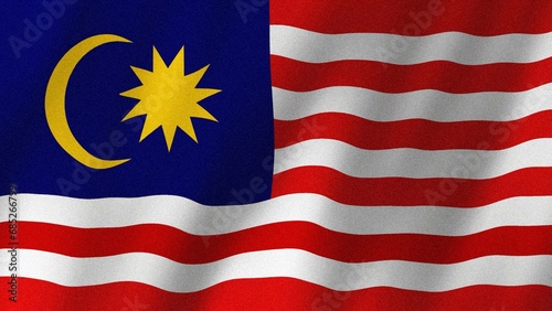 Malaysia flag waving in the wind. Flag of Malaysia images