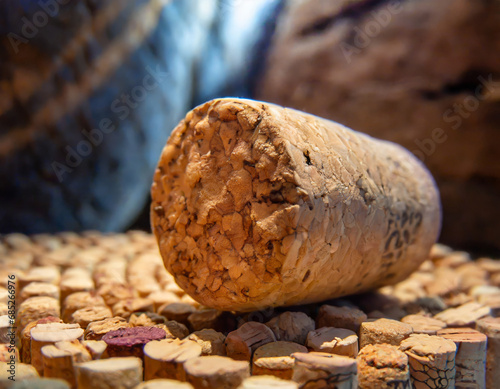 Wine cork close-up photo