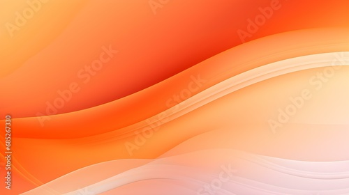 Gradient Background in orange and white Colors. Elegant Display Wallpaper with soft Waves