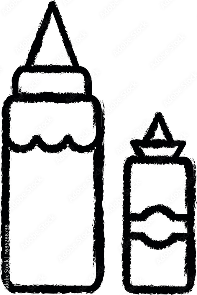 ketchup and mayonnaise icon grunge style vector ketchup and mayonnaise icon grunge style vector