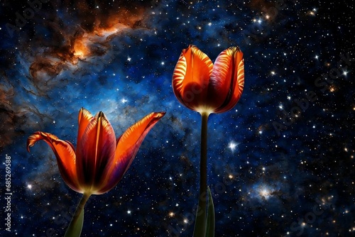 tulip against blue sky #685269588