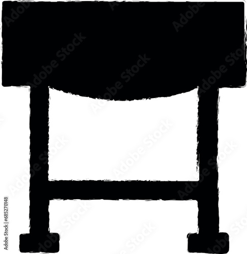 table glyph icon grunge style vector