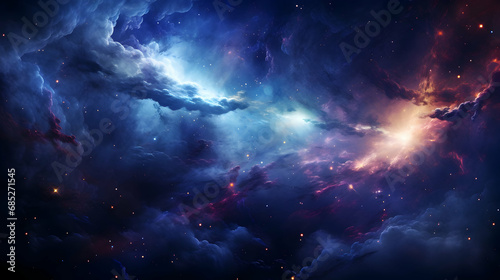 Universe space galaxy planet milky way solar system technology background wallpaper illustration ,Generated with AI. photo