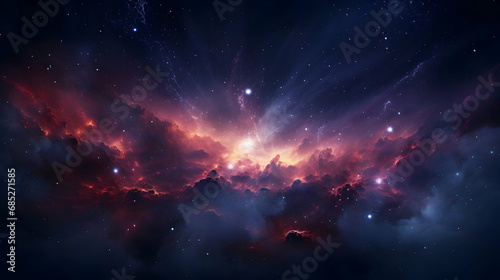 Universe space galaxy planet milky way solar system technology background wallpaper illustration  Generated with AI.
