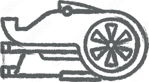 Hover bike, technology icon grunge style vector