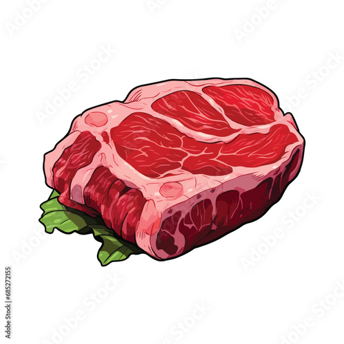 delicious beef steak on white background