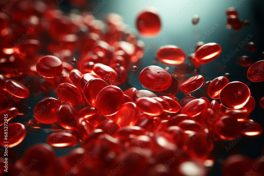 Blood cells wave on white background, leukocytes, erythrocytes bloodstream. Generative Ai Blood cells wave on white background, leukocytes, erythrocytes bloodstream. Generative Ai