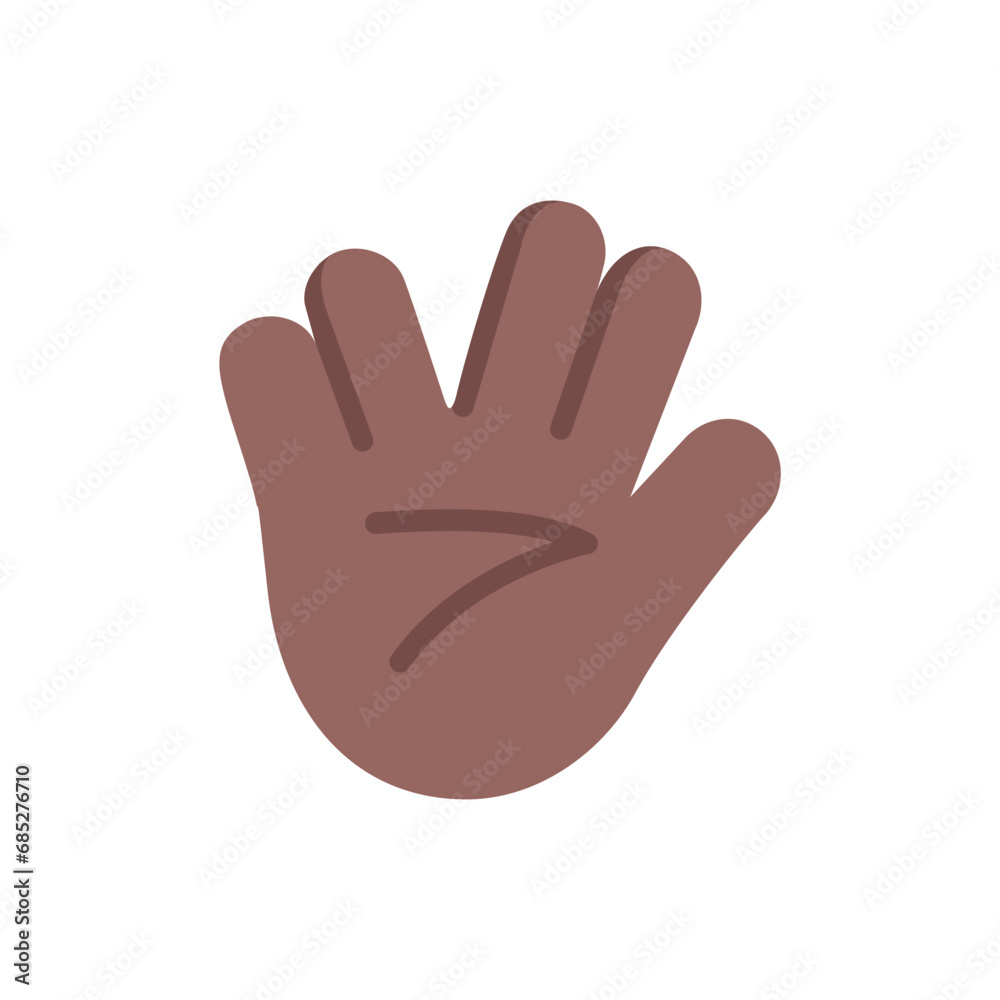 Vulcan Salute: Medium-Dark Skin Tone Vulcan Salute: Medium-Dark Skin Tone