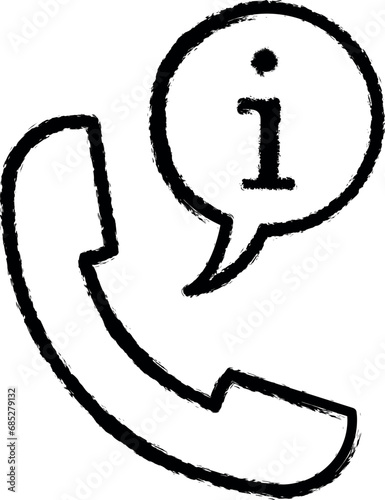 information handset icon grunge style vector