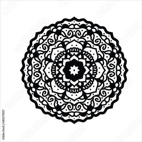 Round Ornament Pattern Mandala. Vintage decorative elements. abstract floral elements, meditative flower motif, Islam, Arabic, Indian, ottoman motifs. Mandala with floral patterns.