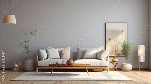 Modern Minimal clean clear contemporary living room home interior design Ai