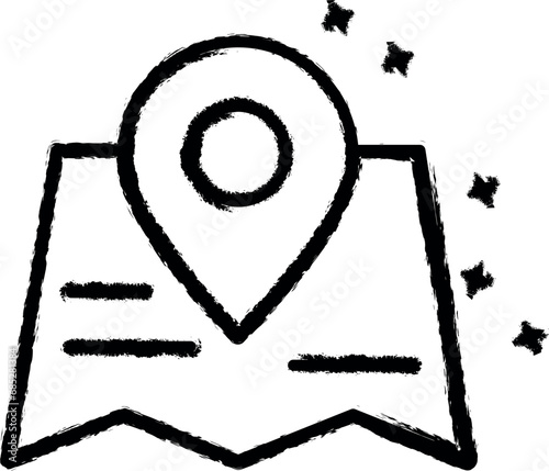 Placeholder maps interface icon grunge style vector