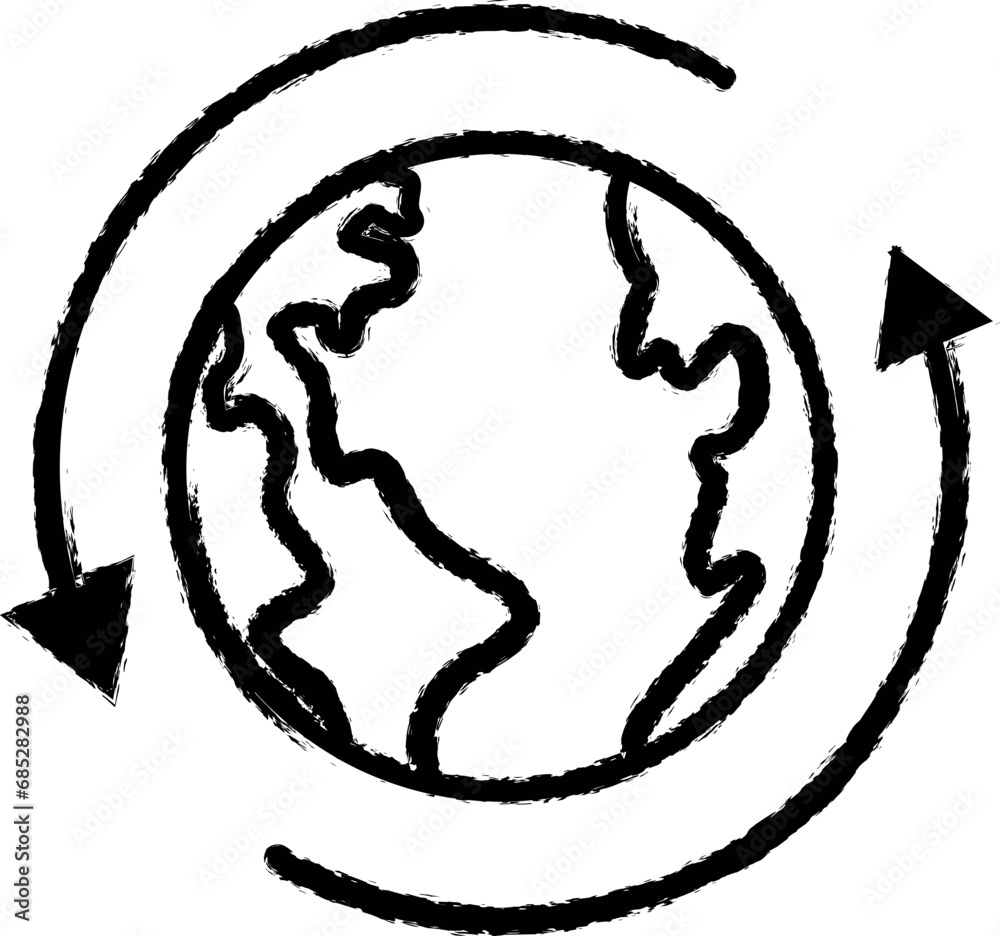 ecology, earth day, recycle, earth icon grunge style vector ecology, earth day, recycle, earth icon grunge style vector
