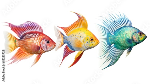 a group of colorful fish