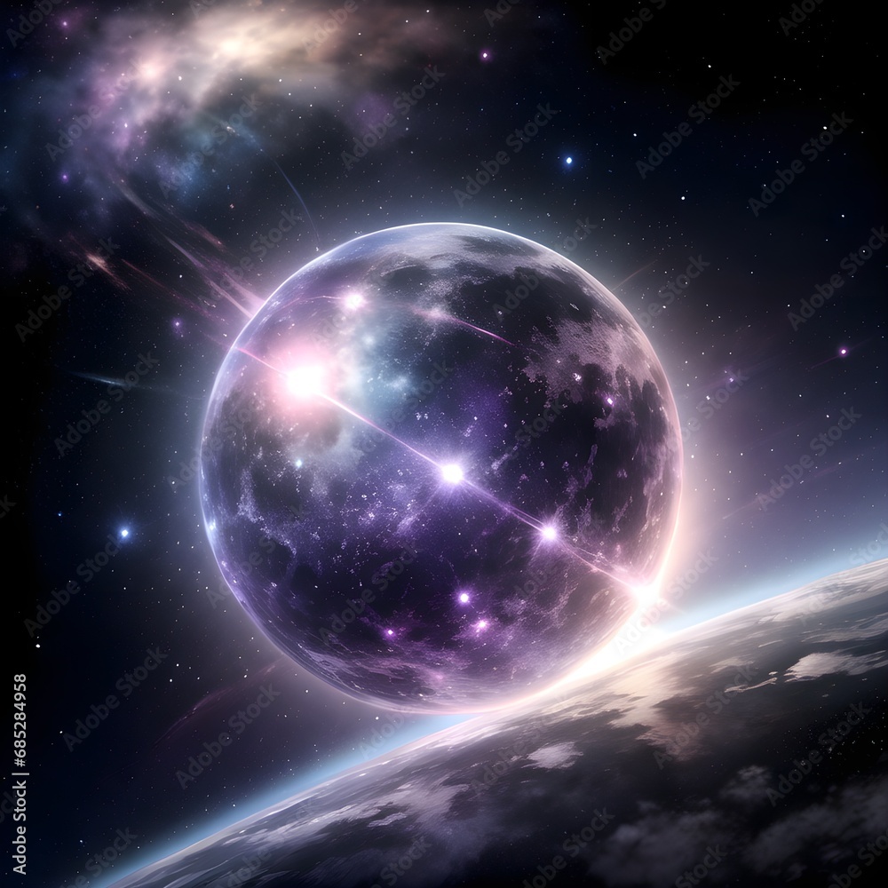 Obraz premium Fantasy space background. Generative AI