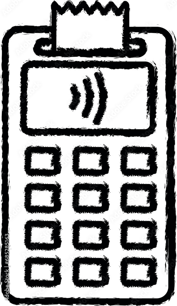 Nfc payment, electronic icon grunge style vector Nfc payment, electronic icon grunge style vector