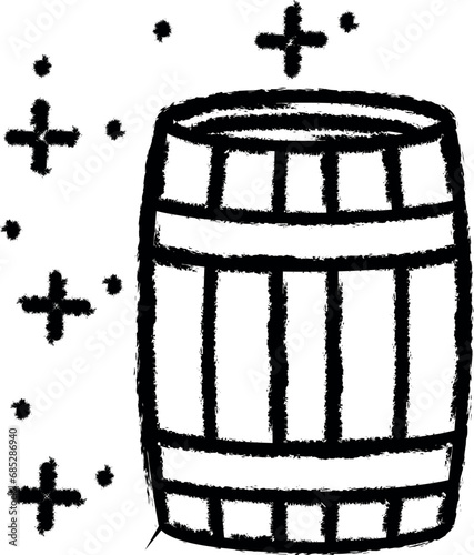 Barrel, beer icon grunge style vector