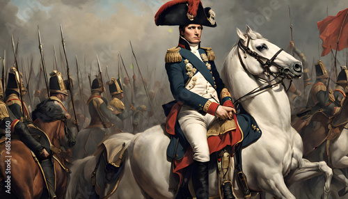 Napoleon riding a horse