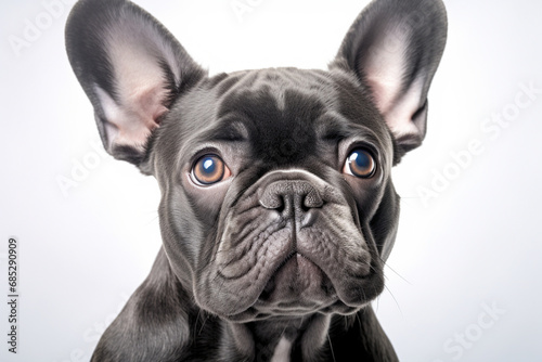 French Bulldog close-up portrait. Adorable canine studio photography © Laser Eagle