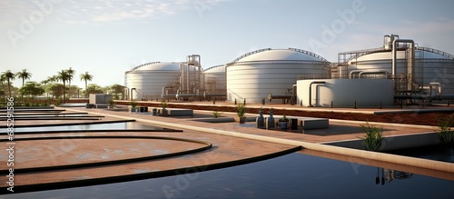 Organic wastewater from palm oil mills can generate biogas and energy copy space image