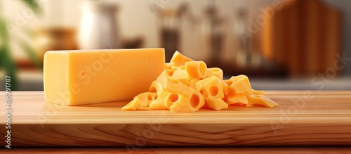 Organic cheddar on a board ...