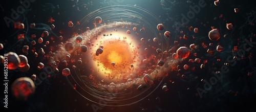 The viral reproduction process incorporates the virus s genetic material into the host bacterium s genome or forms a circular replicon in the bacterial cytoplasm copy space image