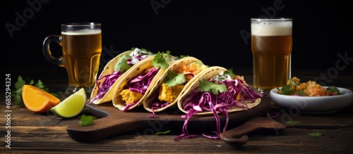 Tacos with fish mango salsa...