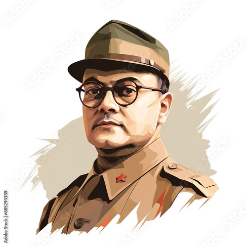 SUBHASH CHANDRA BOSE- 23 JANUARY VECTOR photo