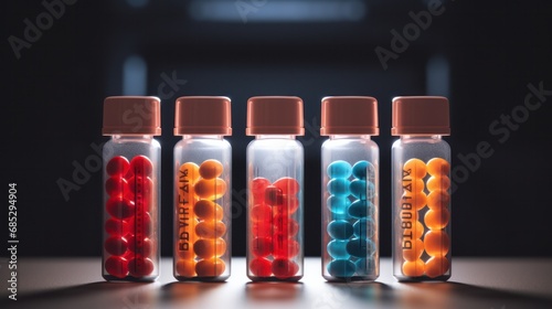 Clear Dextroamphetamine Capsules in Plastic Vial photo