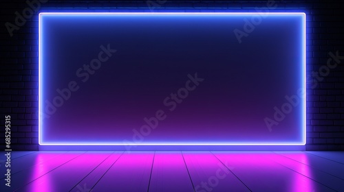 Neon-glow backdrop perfect for presenting a modern product AI generated illustration