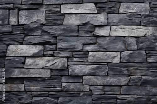 A wall of grey stones