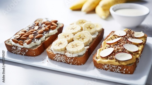 Delicious Almond Butter Toast with Banana and Chia Seeds