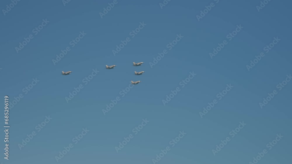 Israel Independence day air show at Tel Aviv beach with fighter planes Israel Independence day air show at Tel Aviv beach with fighter planes