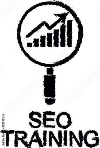 training seo icon grunge style vector