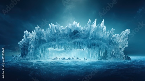 Amazing white iceberg UHD wallpaper