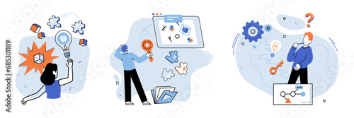 Business idea. Vector illustration. It is foundation upon which success is built, concept holds promise solution to problem Creativity is lifeblood business idea It is spark ignites flame innovation